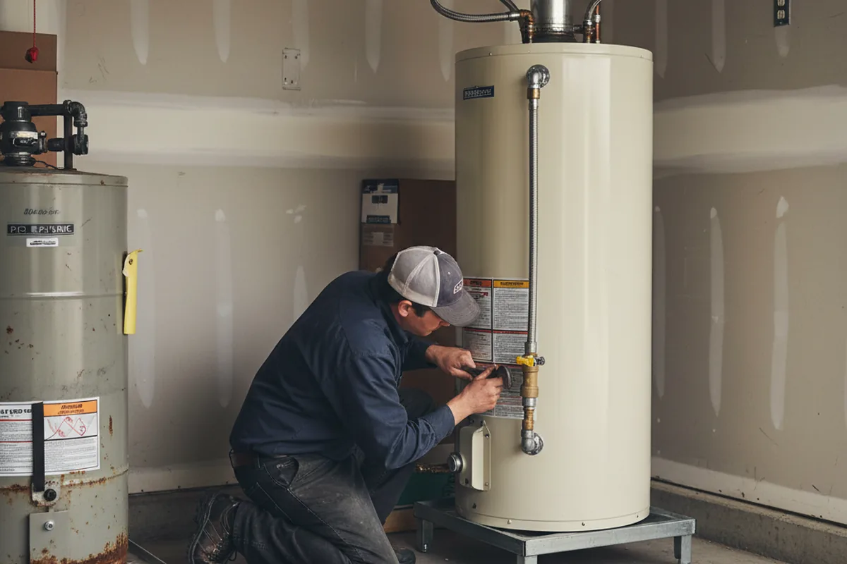 Water heater and shutoff valve replacement in Springville